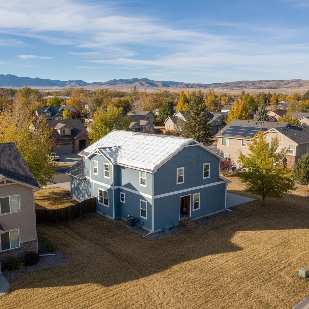 Completed attic insulation work at a residential property in Eagle, ID