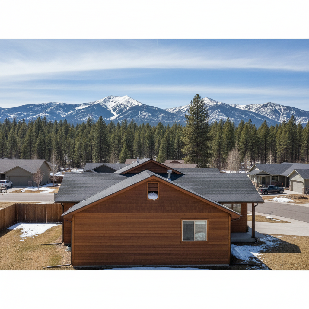 Completed attic insulation work at a residential property in McCall, ID