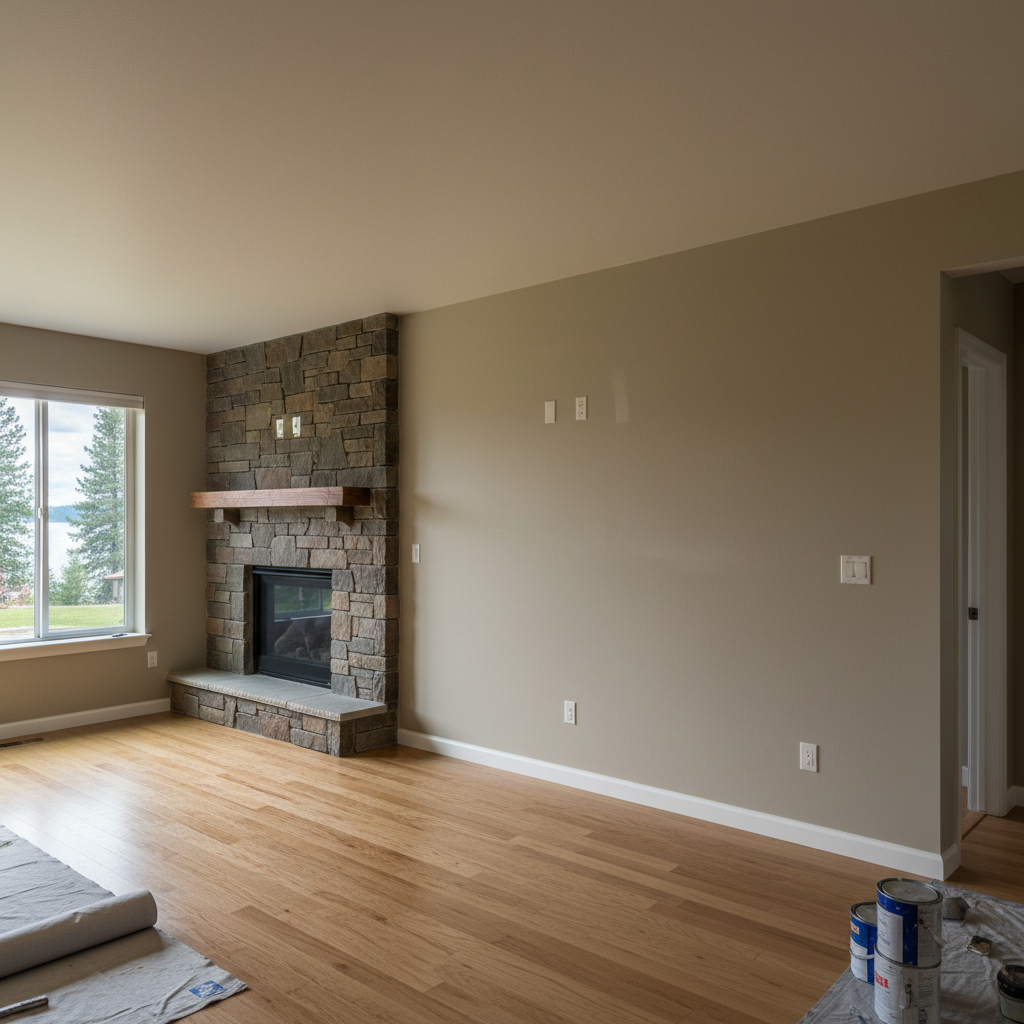 Completed drywall repair and painting work at a residential property in Coeur d'Alene, ID