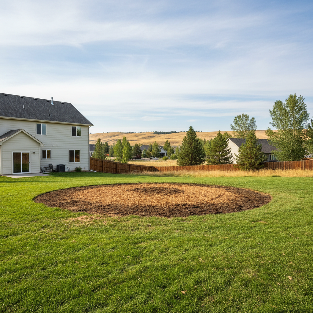 Completed tree removal work at a residential property in Meridian, ID