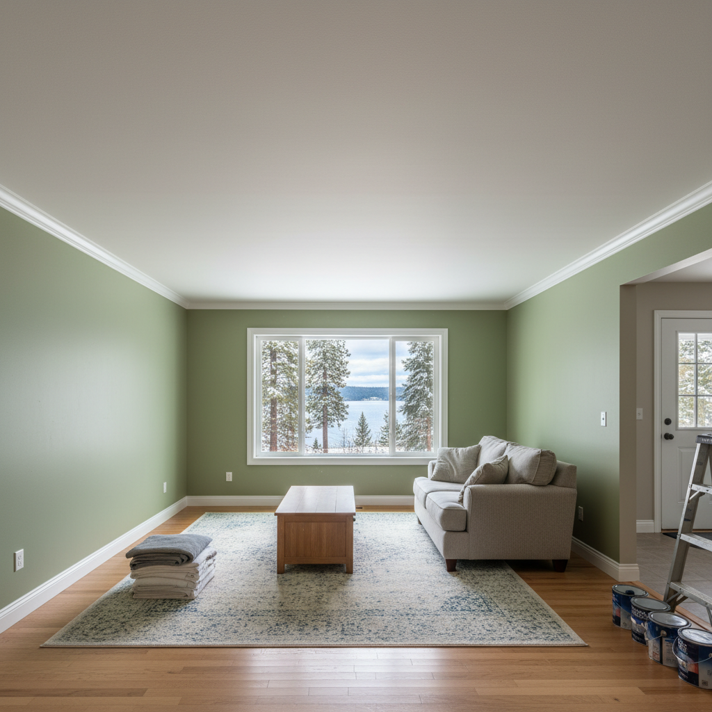 Completed interior painting work at a residential property in Coeur d'Alene, ID
