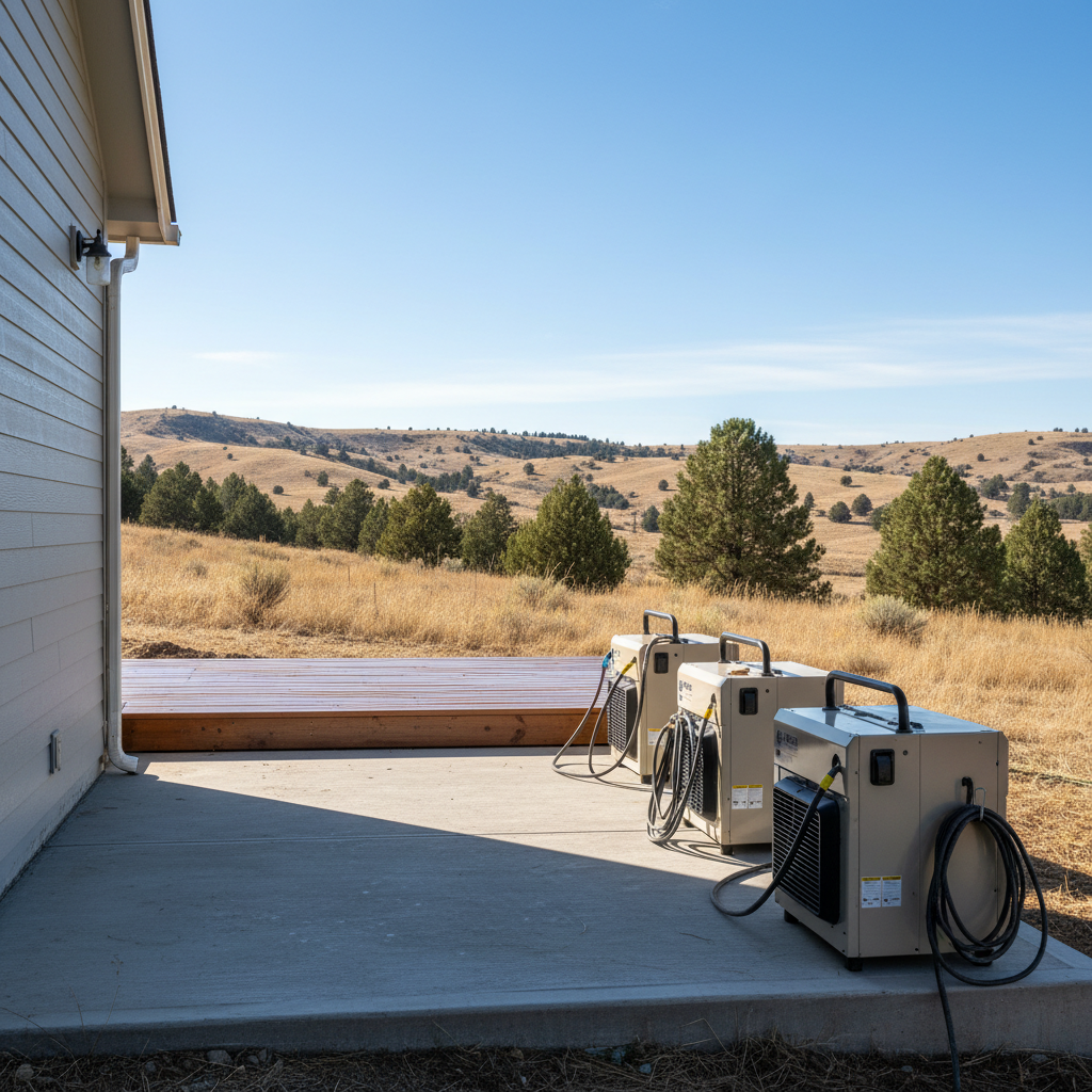 Completed structural drying work at a residential property in Boise, ID