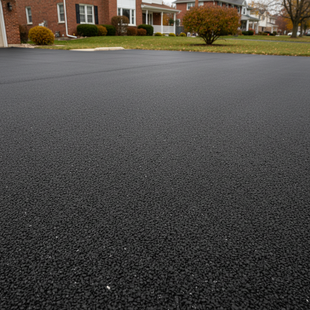 Completed parking lot paving work at a residential property in Franklin Park, IL