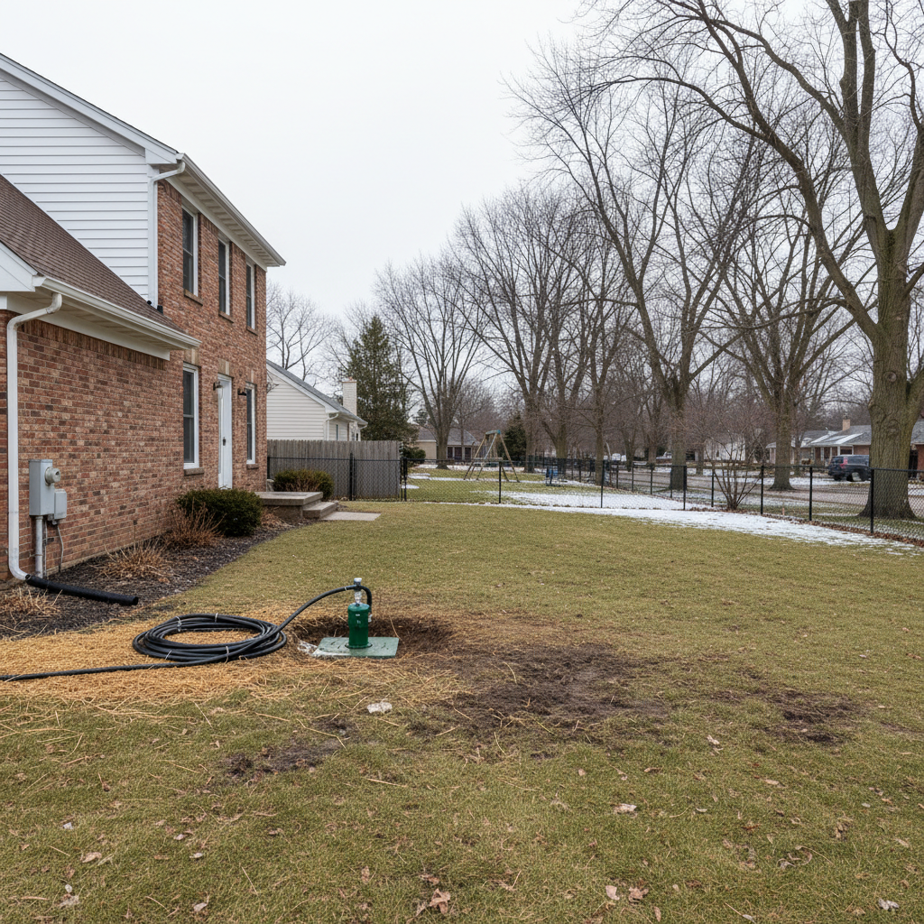 Completed well drilling work at a residential property in Rockford, IL