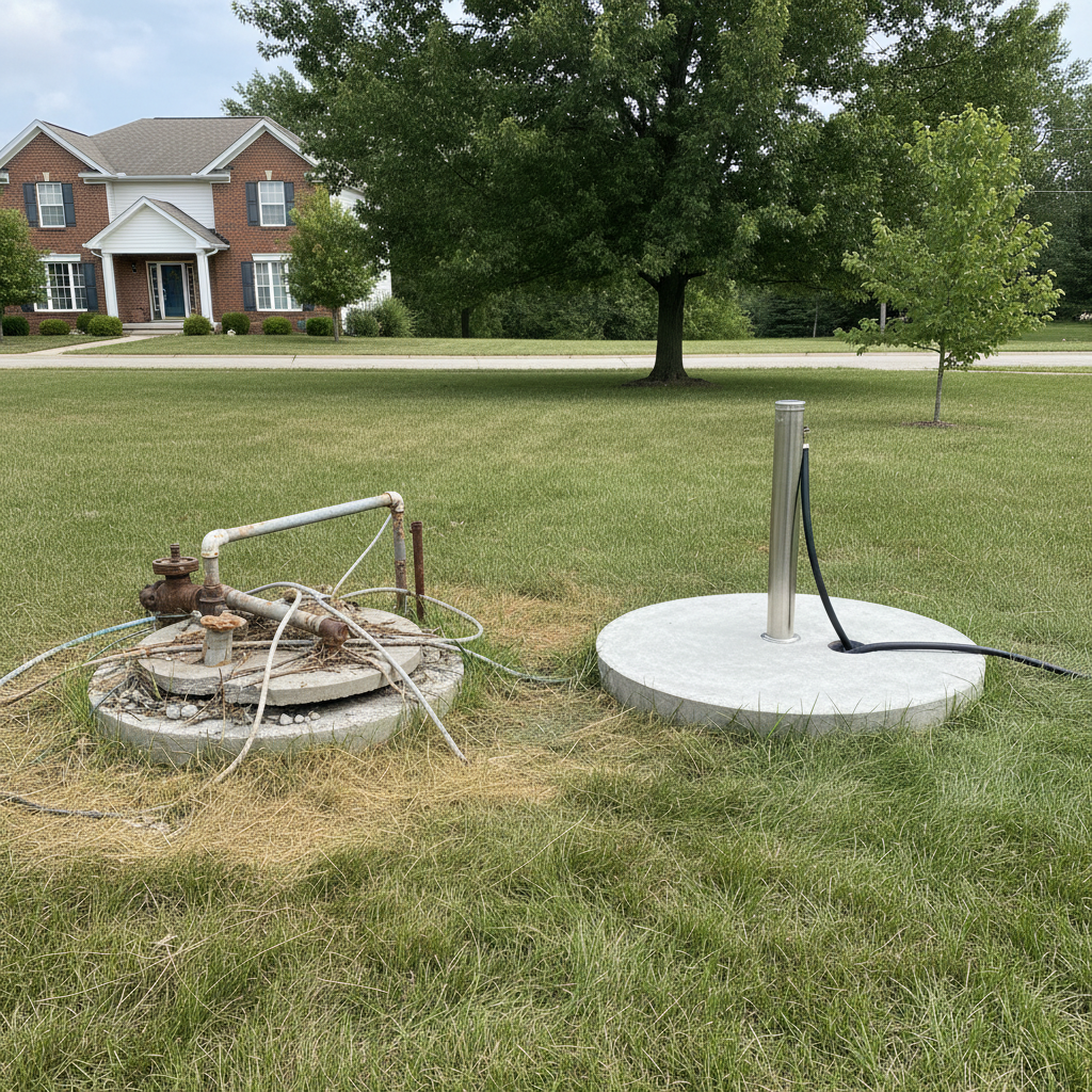 Completed well installation work at a residential property in Rockford, IL