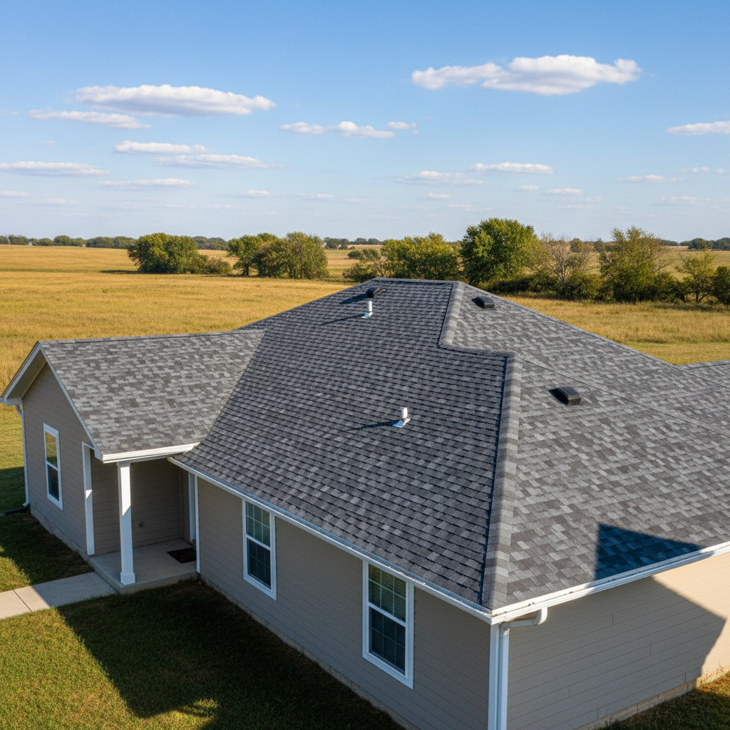Completed new construction roofing work at a residential property in Derby, KS