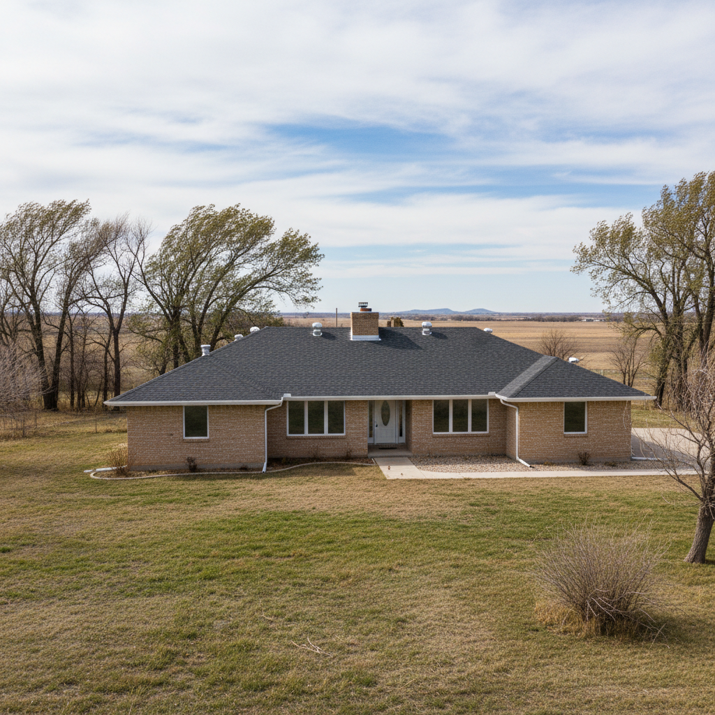 Completed storm damage repair work at a residential property in Garden City, KS