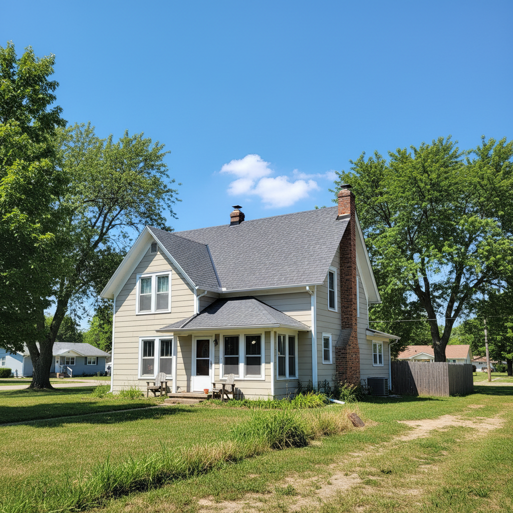 Completed storm damage repair work at a residential property in Emporia, KS