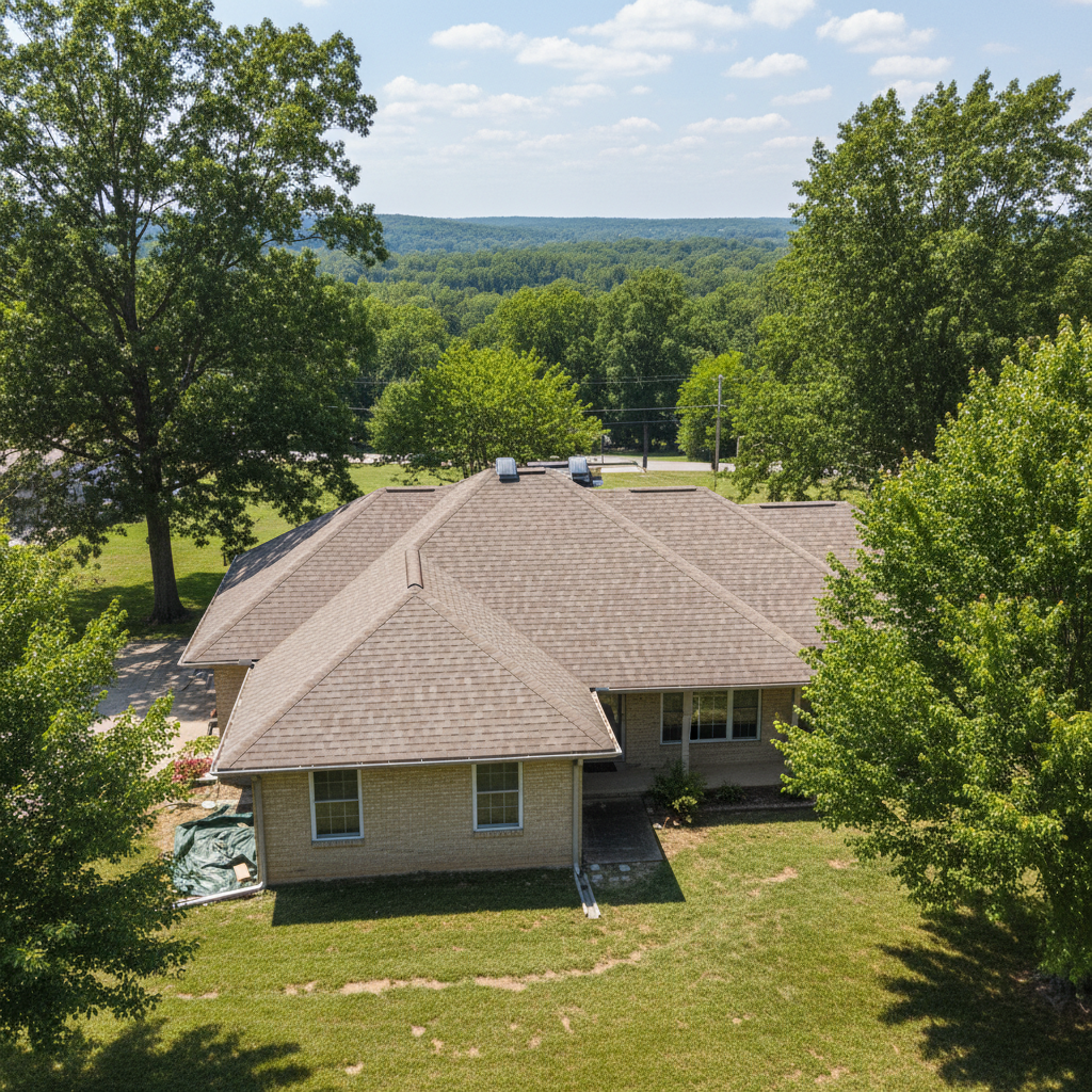 Completed roof inspection work at a residential property in Leavenworth, KS