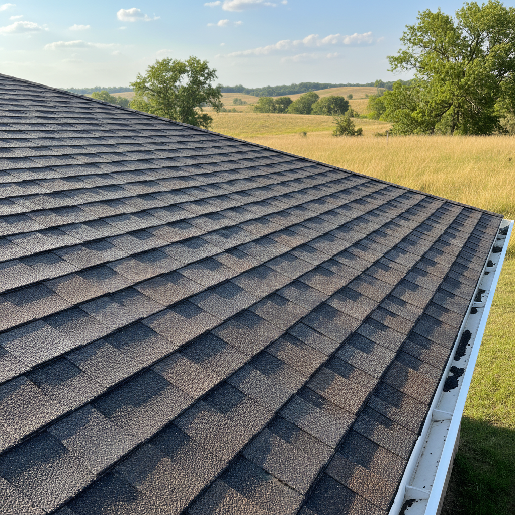 Completed roof inspection work at a residential property in Emporia, KS