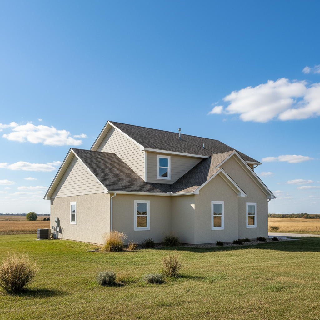 Completed insulation installation work at a residential property in Dodge City, KS