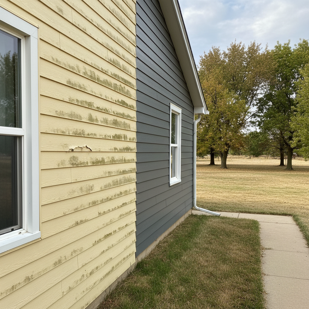 Completed siding installation work at a residential property in Salina, KS