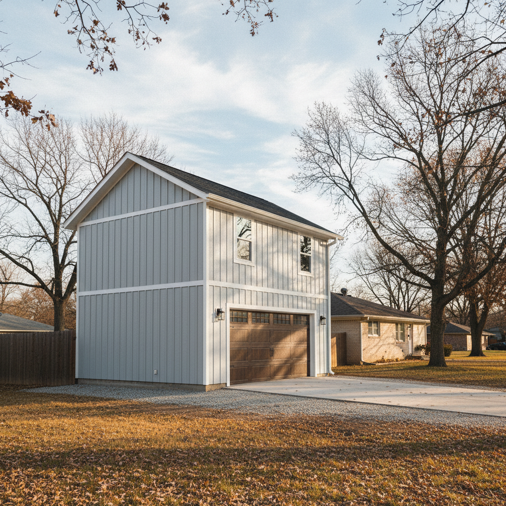 Completed garages work at a residential property in Wichita, KS