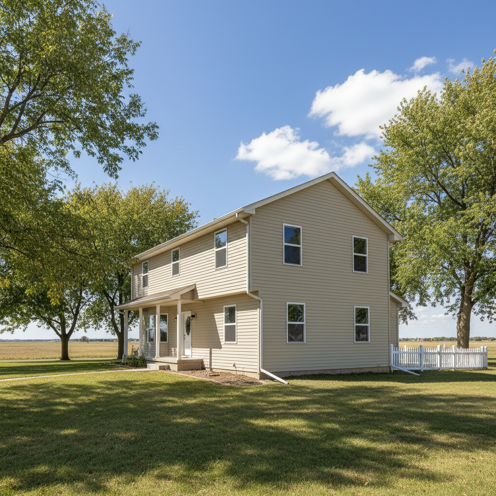 Completed siding cleaning work at a residential property in Dodge City, KS