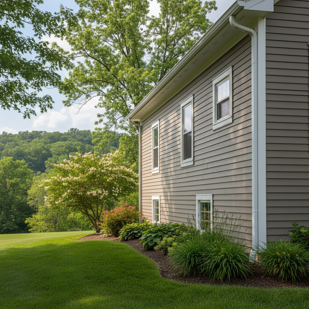 Completed siding installation work at a residential property in Topeka, KS