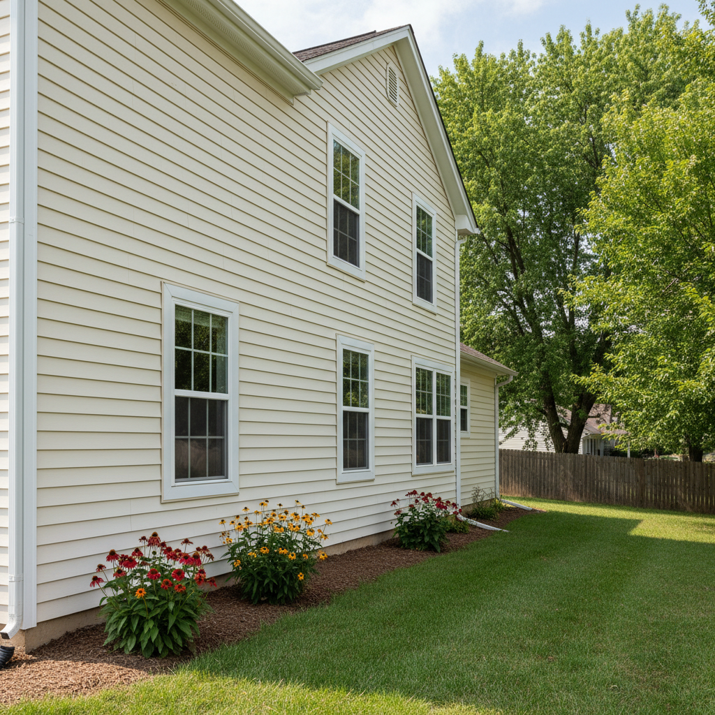 Completed siding installation work at a residential property in Topeka, KS