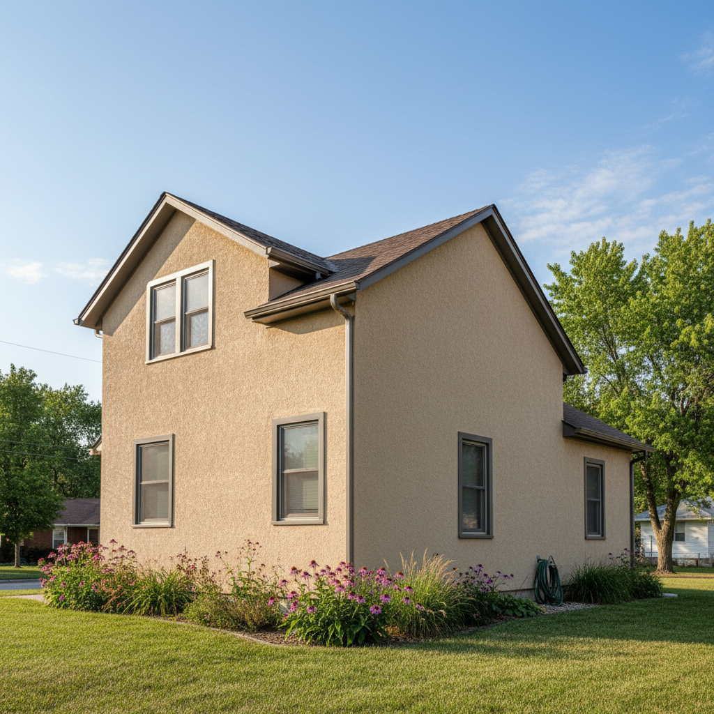 Completed stucco redashing work at a residential property in Wichita, KS