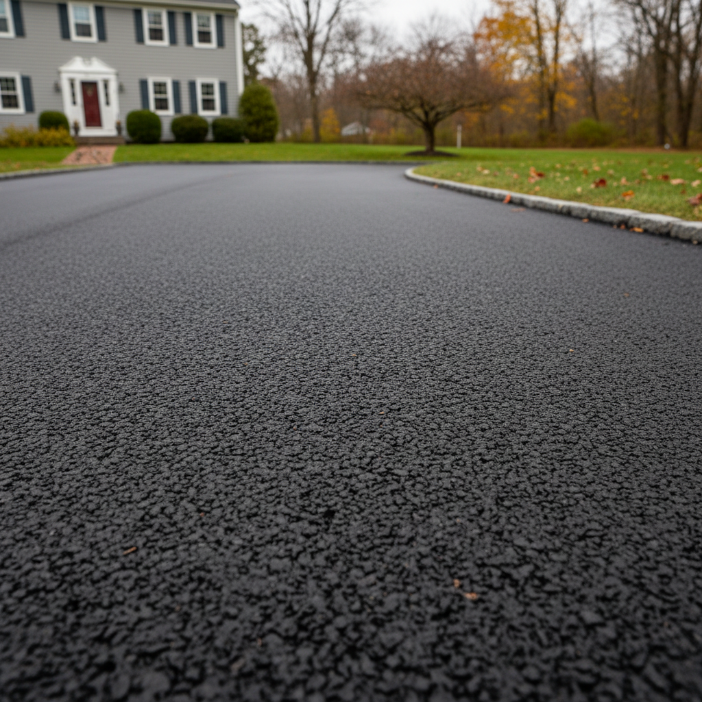 Completed residential asphalt work at a residential property in Lynn, MA