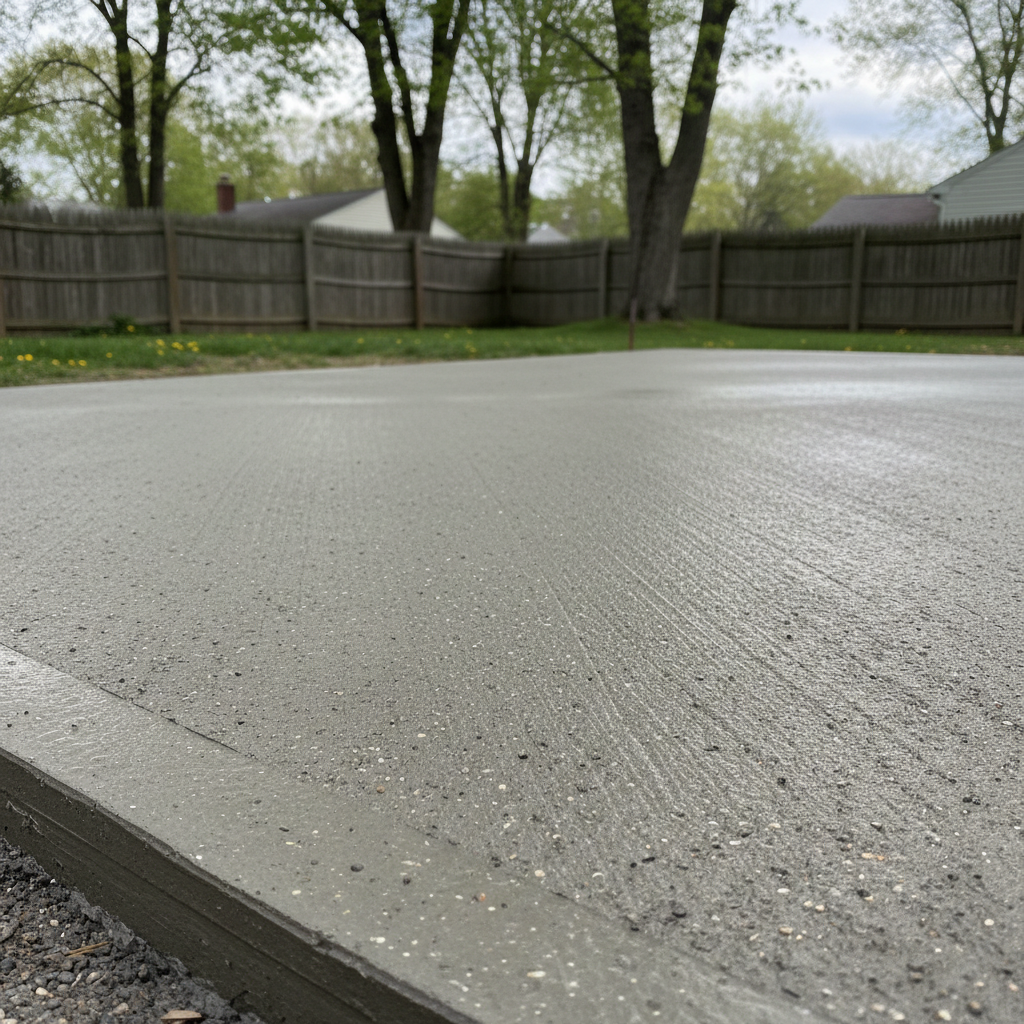 Completed concrete installation work at a residential property in Worcester, MA