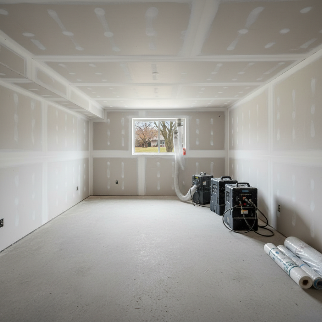 Completed mold remediation work at a residential property in Lincoln Park, MI