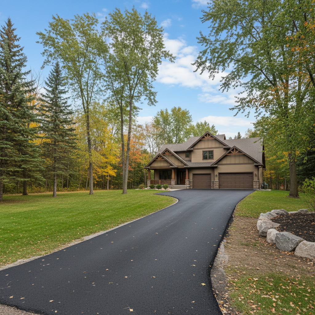 Completed residential asphalt work at a residential property in Duluth, MN