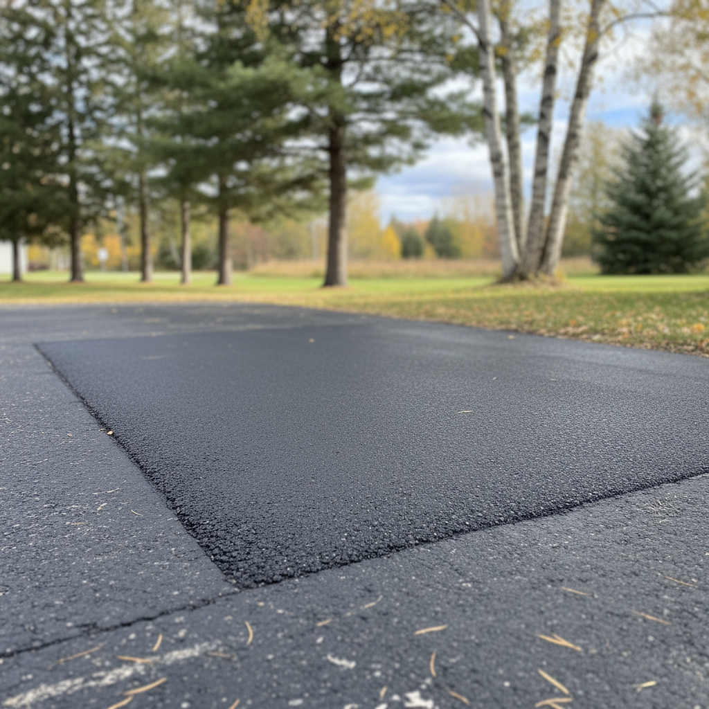 Completed asphalt patching work at a residential property in Duluth, MN
