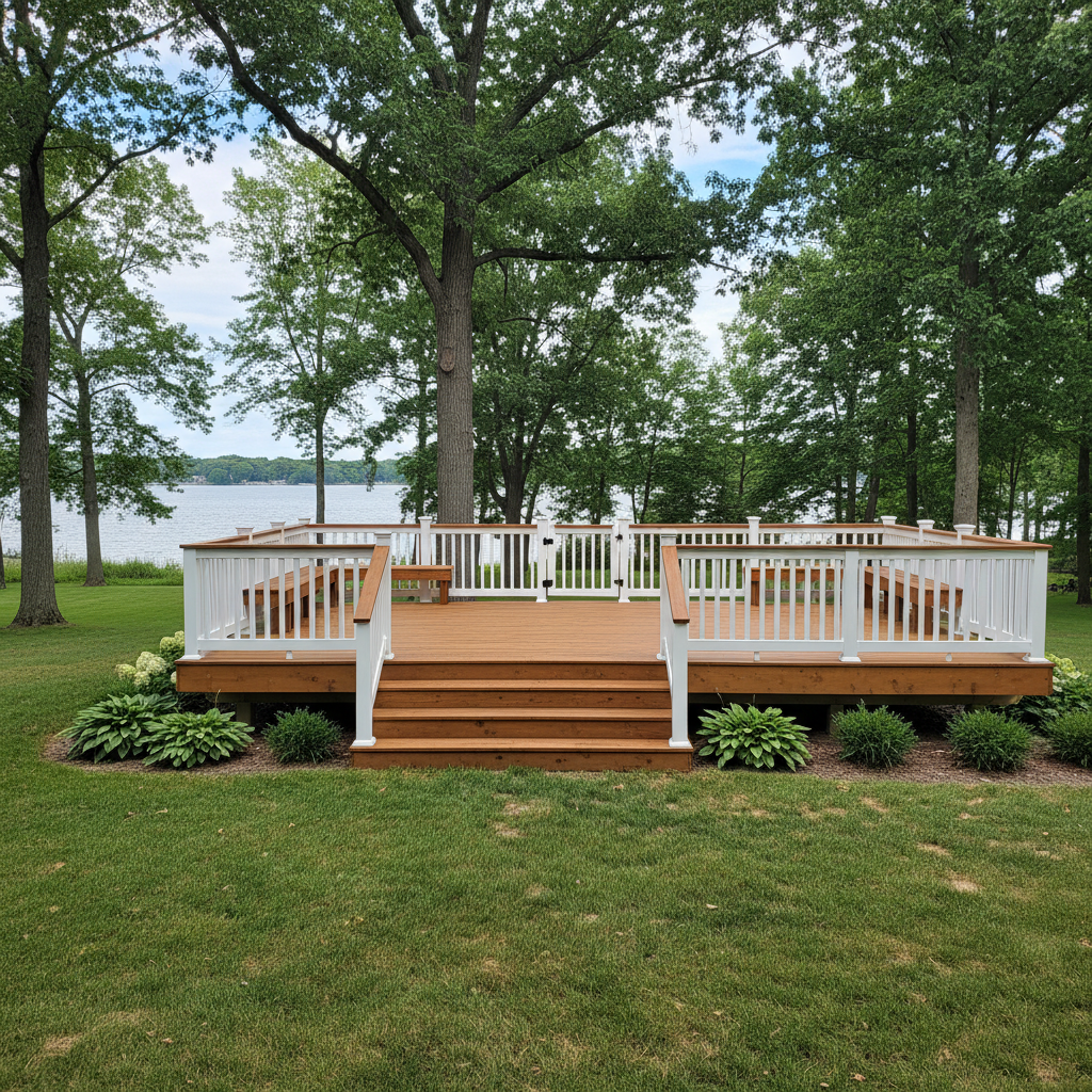 Completed deck painting & staining work at a residential property in Minnetrista, MN