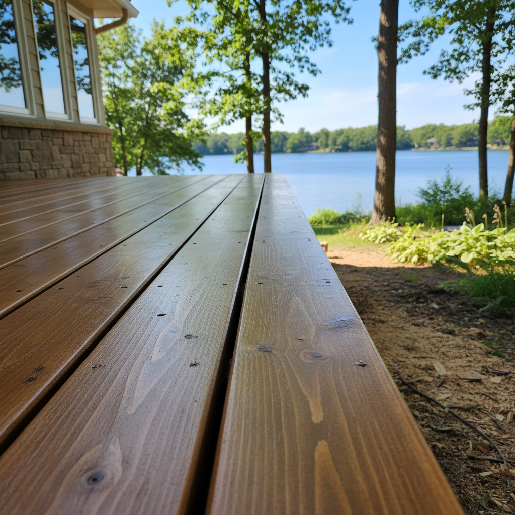 Completed deck painting & staining work at a residential property in Minnetrista, MN