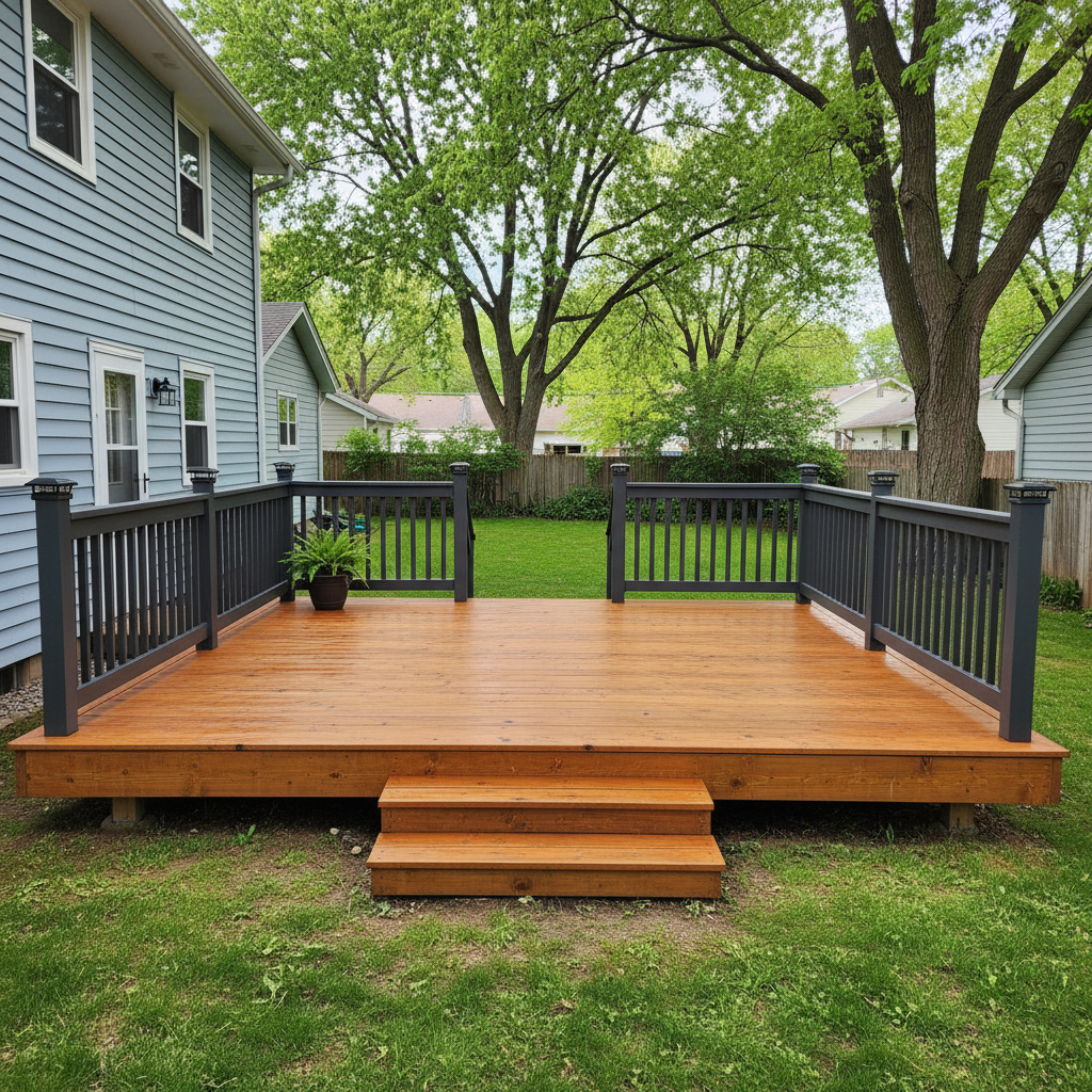 Completed deck painting & staining work at a residential property in Minneapolis, MN