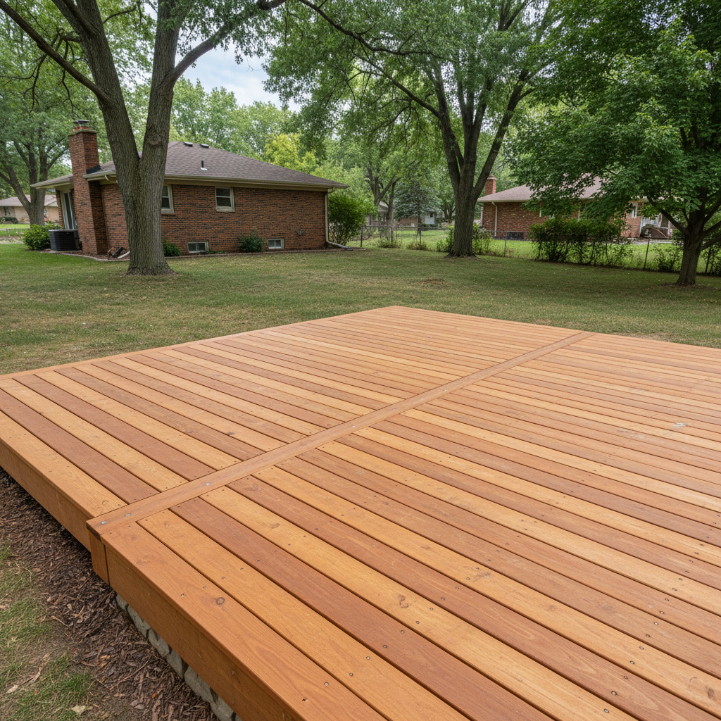 Completed deck repair work at a residential property in Bloomington, MN