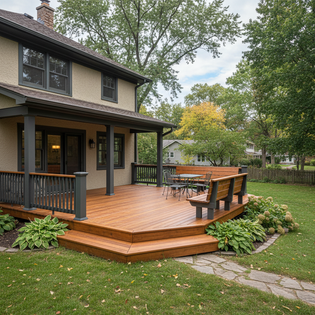 Completed deck painting & staining work at a residential property in St Paul, MN
