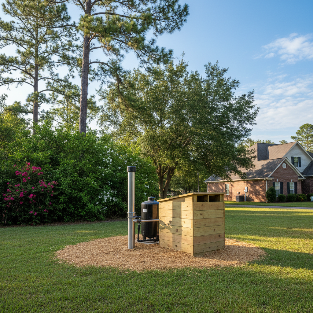 Completed well drilling work at a residential property in Gulfport, MS