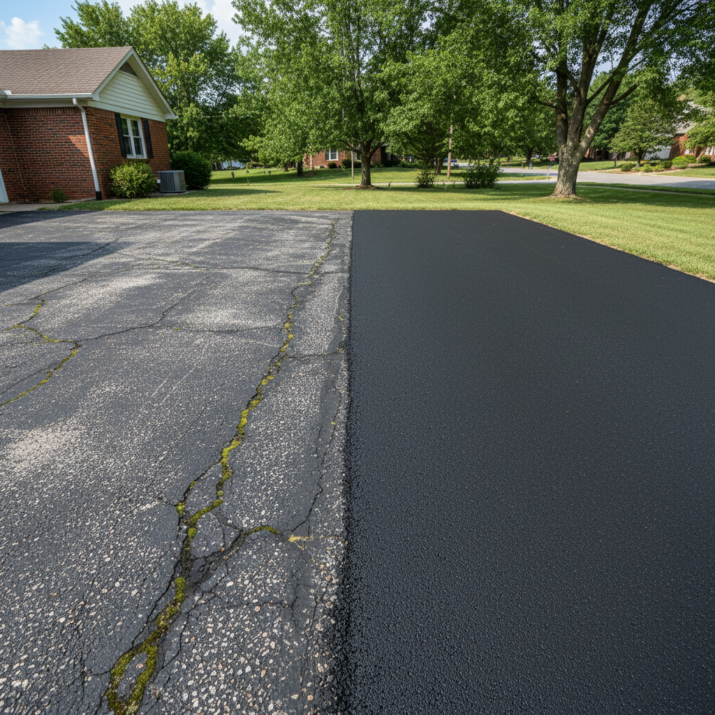 Completed commercial asphalt work at a residential property in Springfield, MO