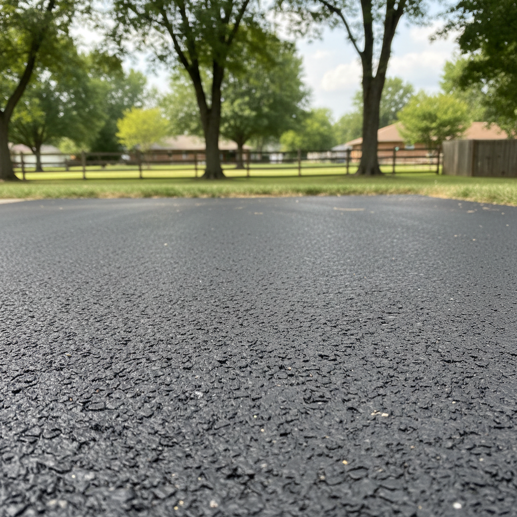 Completed asphalt patching work at a residential property in Springfield, MO