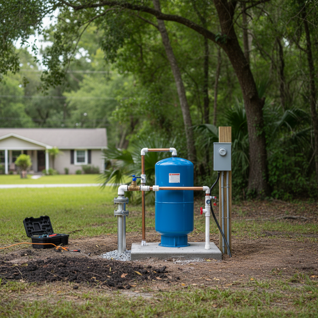 Completed pump repair work at a residential property in Gulfport, MS
