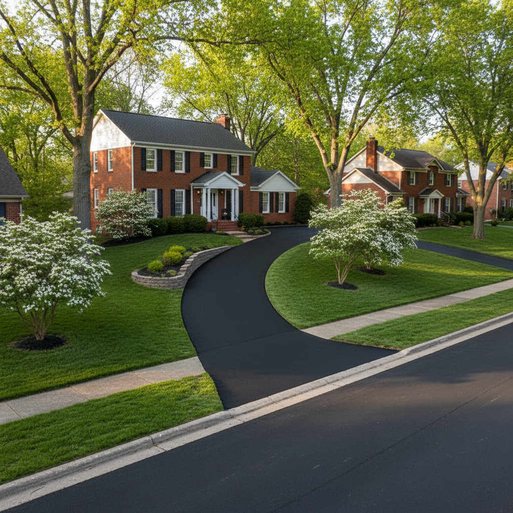 Completed commercial asphalt work at a residential property in Springfield, MO