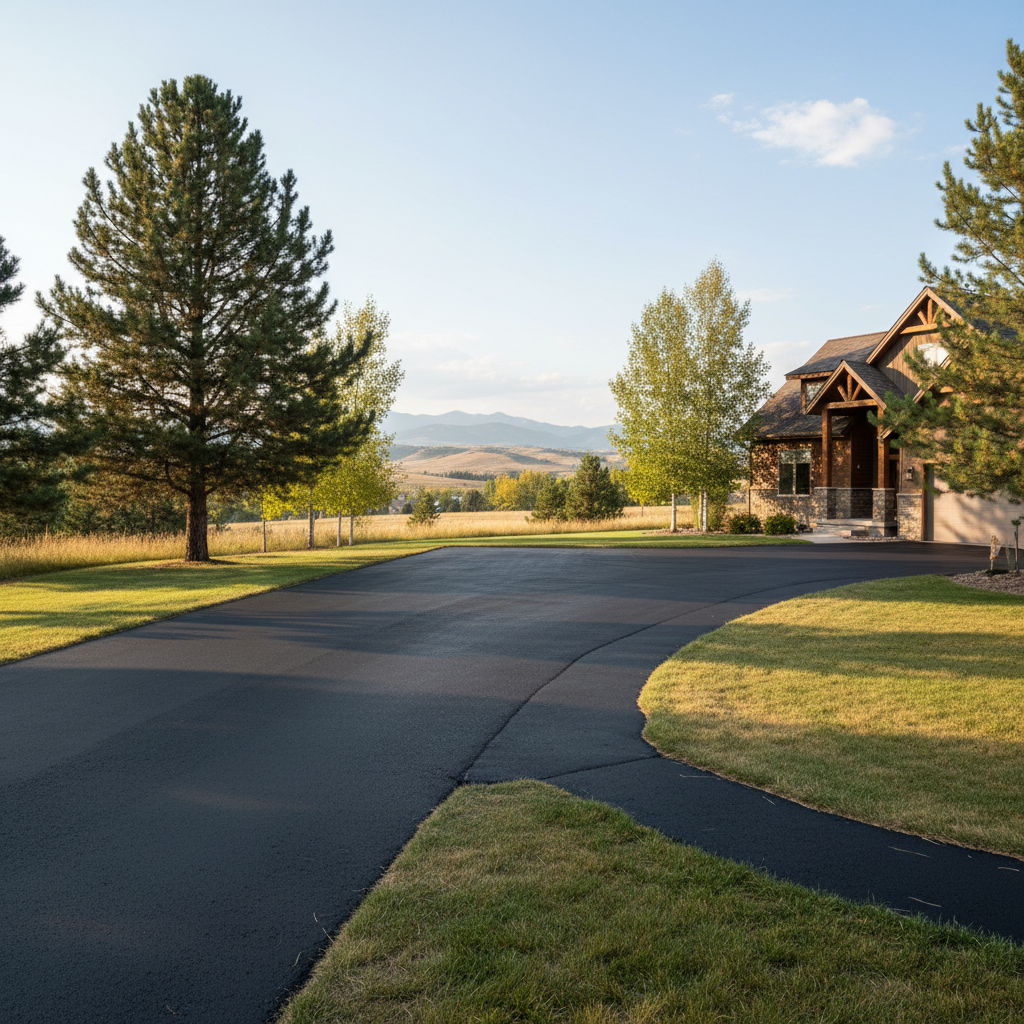 Completed slurry coating work at a residential property in Billings, MT