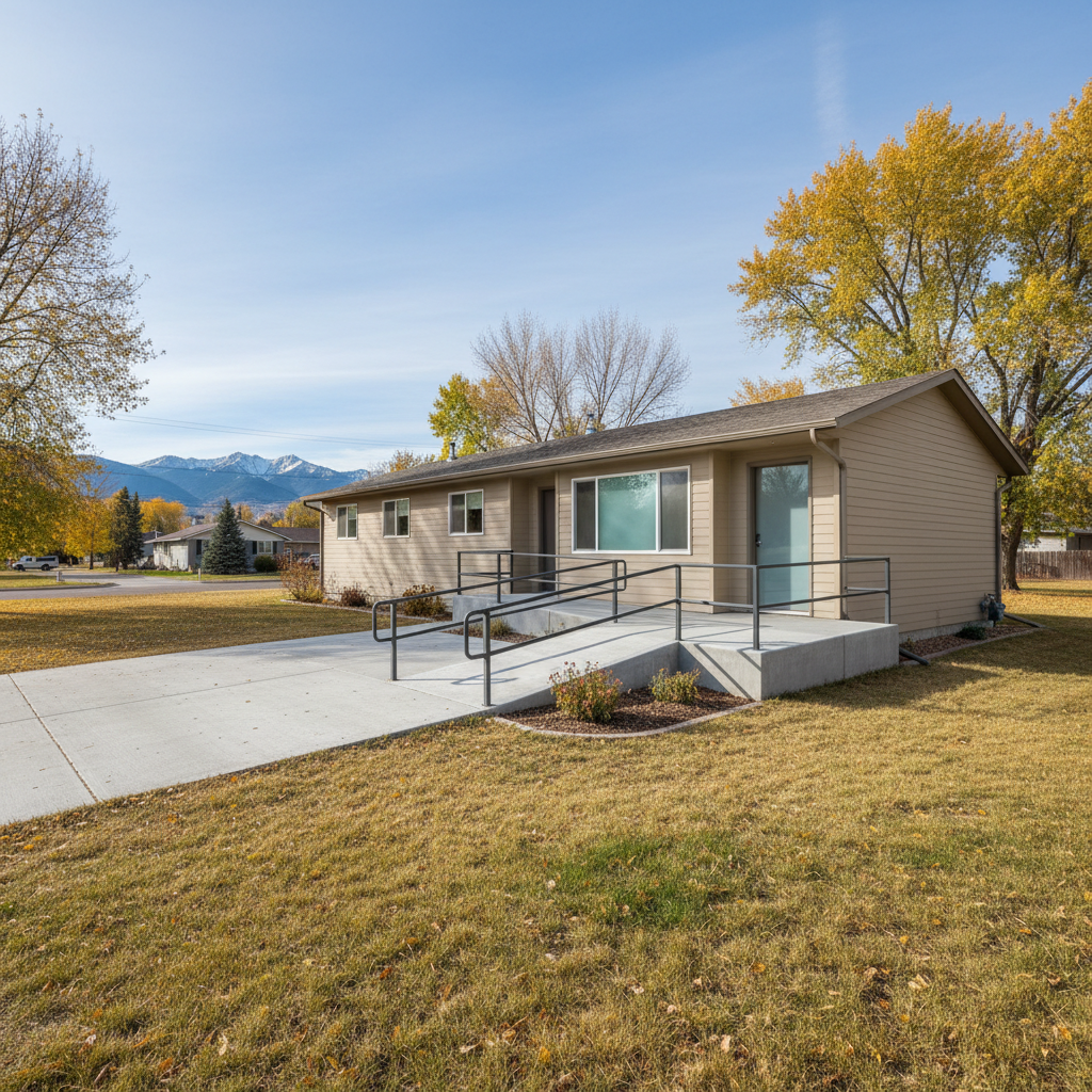 Completed handicap accessible bathrooms work at a residential property in Great Falls, MT