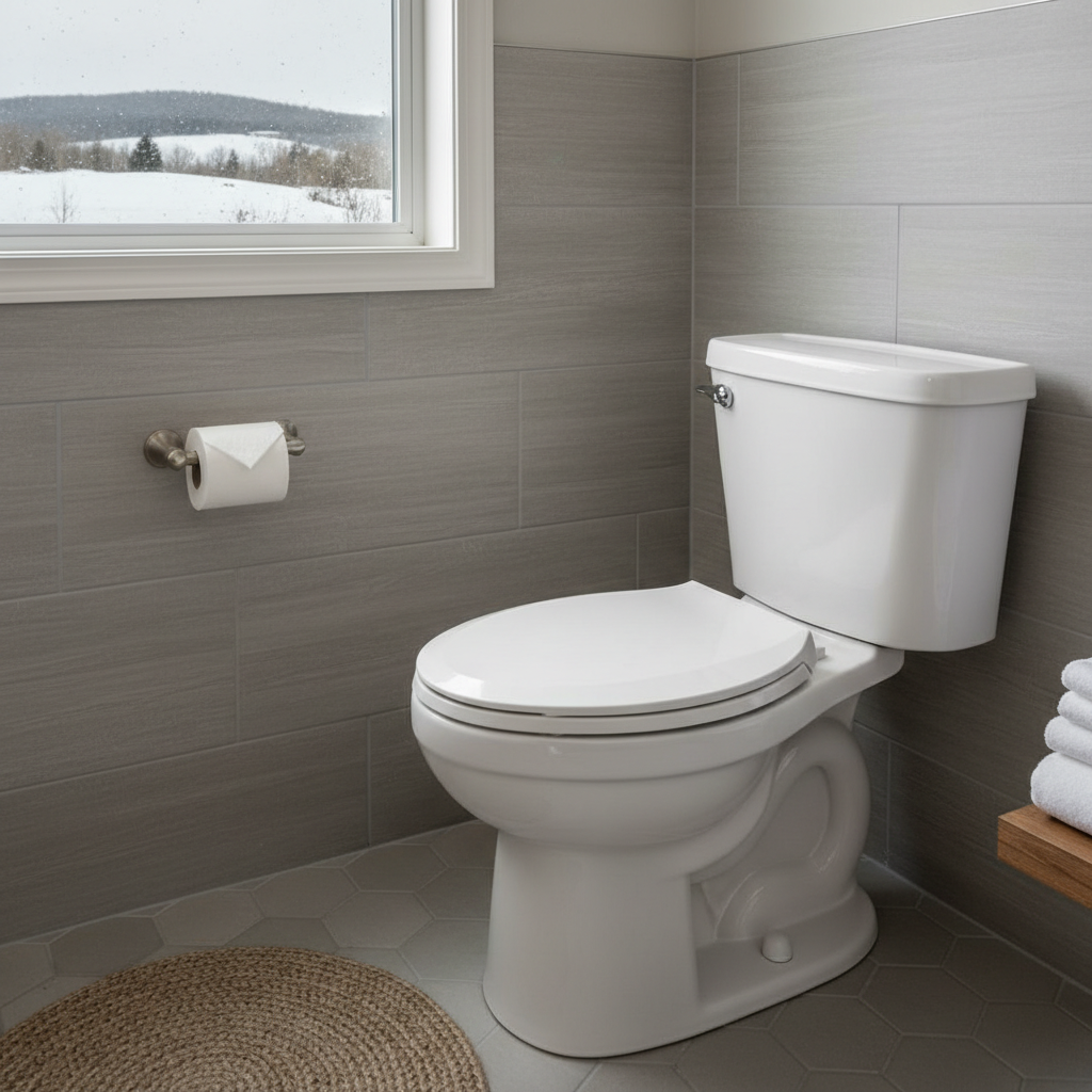 Completed toilet installation work at a residential property in Great Falls, MT