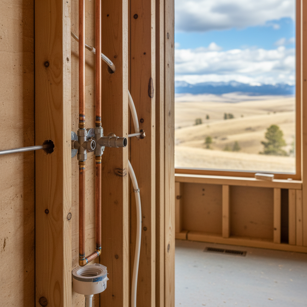 Completed plumbing work work at a residential property in Great Falls, MT