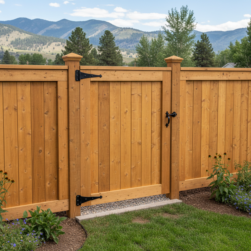 Completed gate installation work at a residential property in Missoula, MT