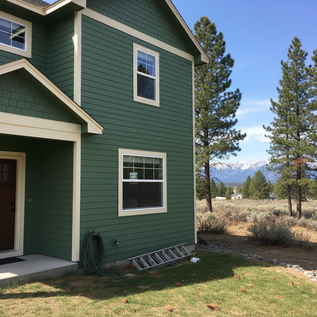 Completed exterior painting work at a residential property in Kalispell, MT