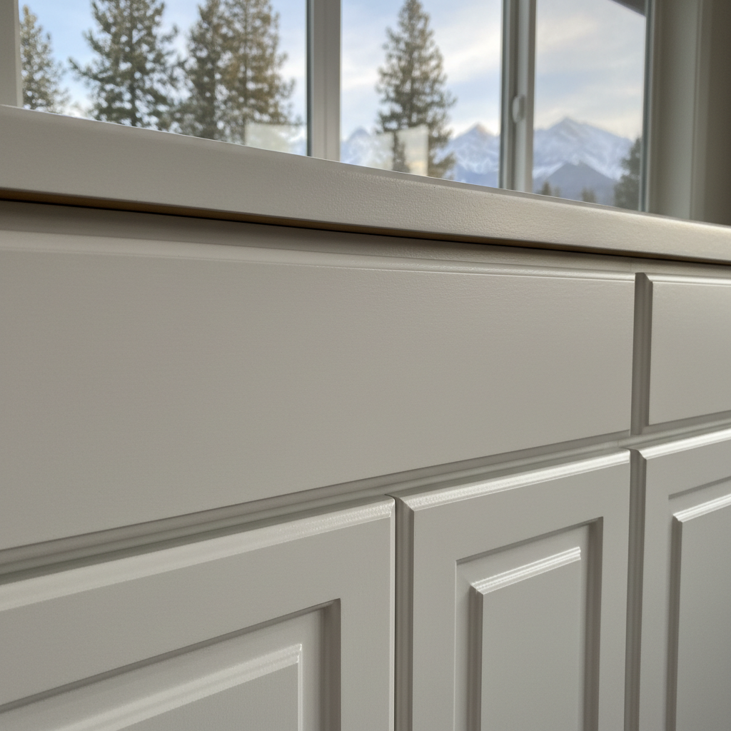 Completed cabinet painting work at a residential property in Whitefish, MT