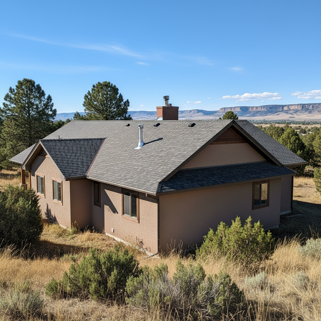 Completed roof installation work at a residential property in Billings, MT