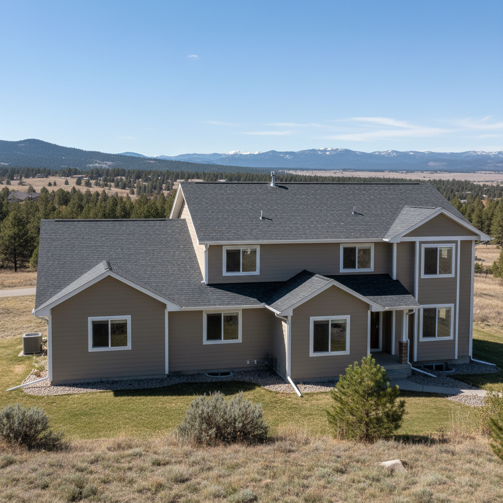 Completed roof replacement work at a residential property in Helena, MT