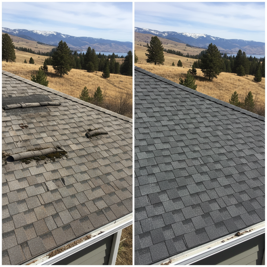 Completed new construction roofing work at a residential property in Polson, MT