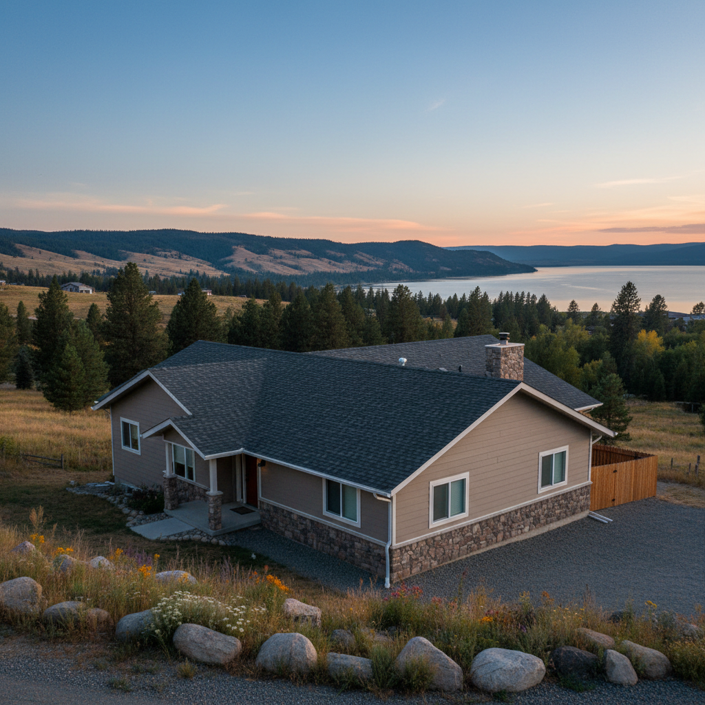 Completed roof replacement work at a residential property in Polson, MT