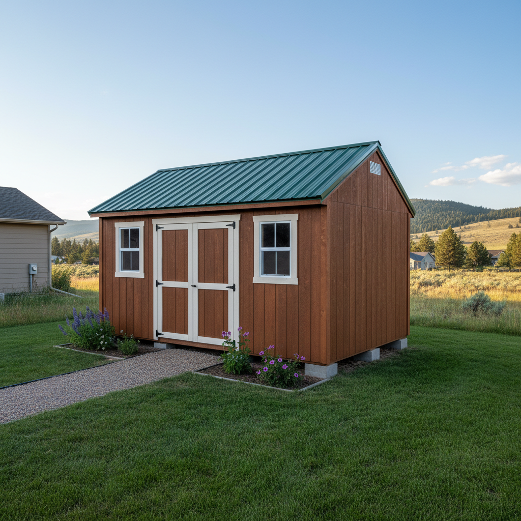 Completed garden sheds work at a residential property in Helena, MT