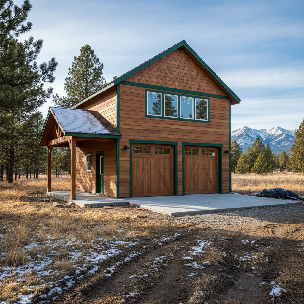 Completed garages work at a residential property in Helena, MT