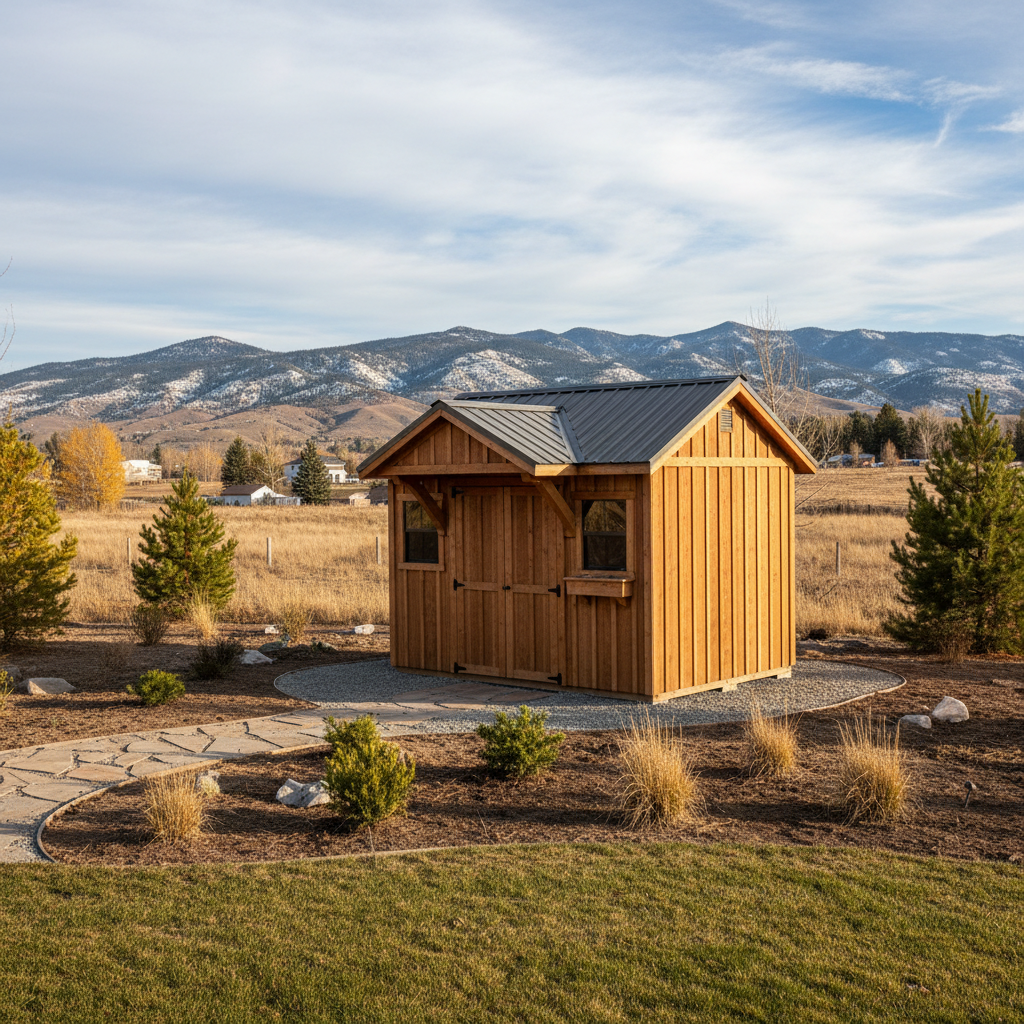 Completed garden sheds work at a residential property in Helena, MT